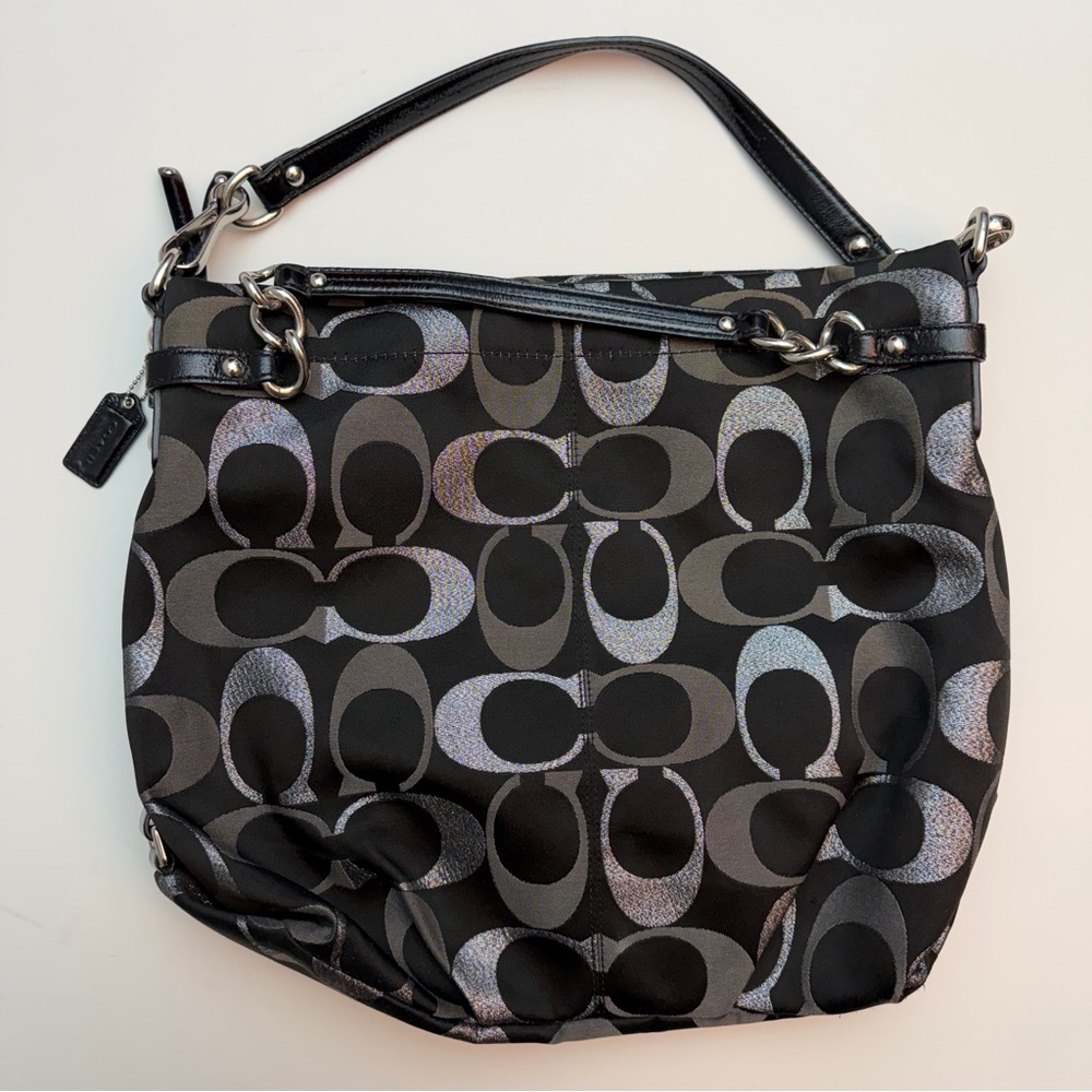 Y2K Coach Gallery Signature 3 Color Lurex Tote